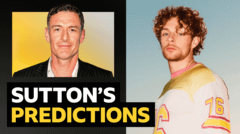Sutton’s opening weekend predictions v singer Tom Grennan Sutton’s opening weekend predictions v singer Tom Grennan